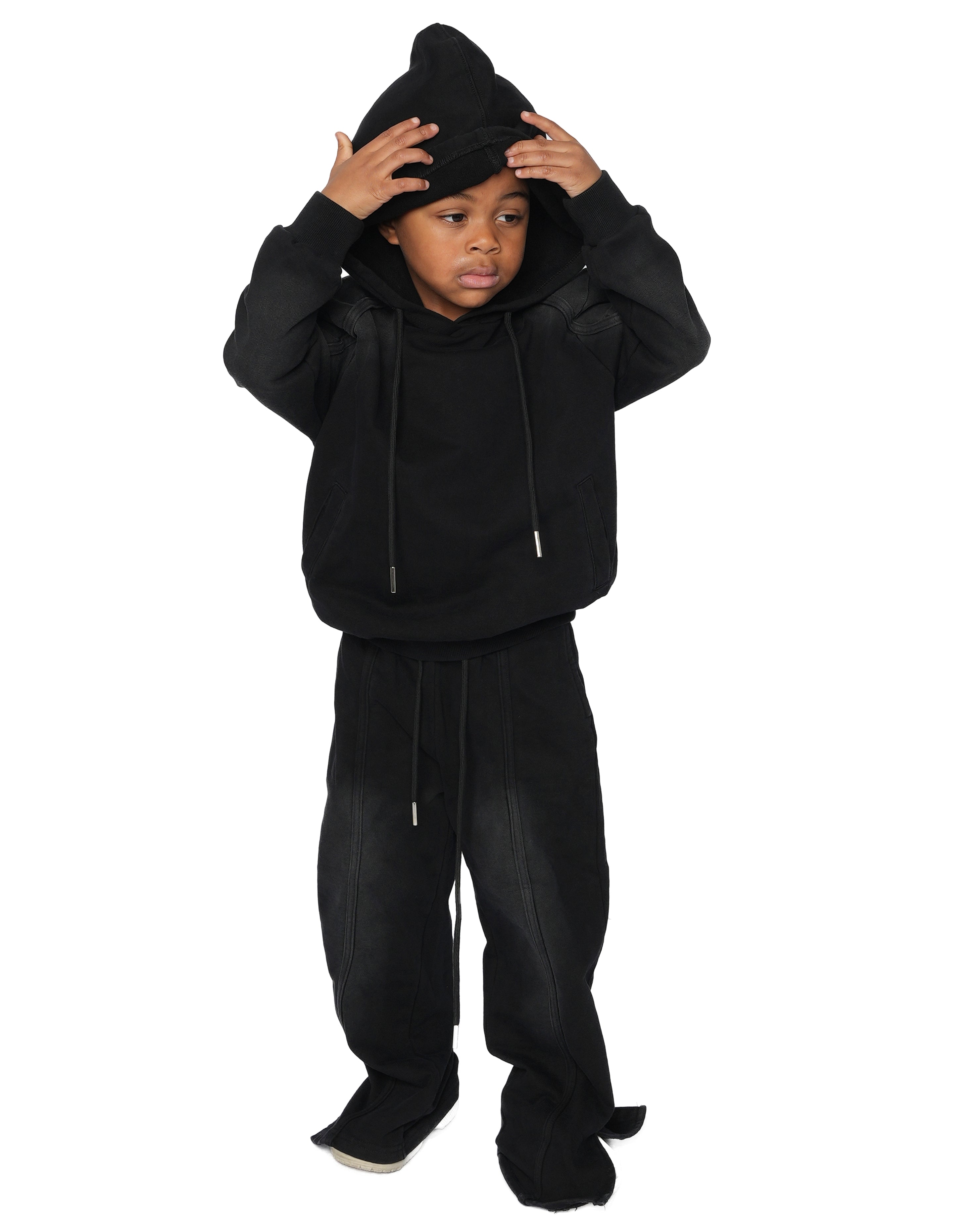 FIDELE ACID WASH SWEAT PANTS (CHARCOAL)